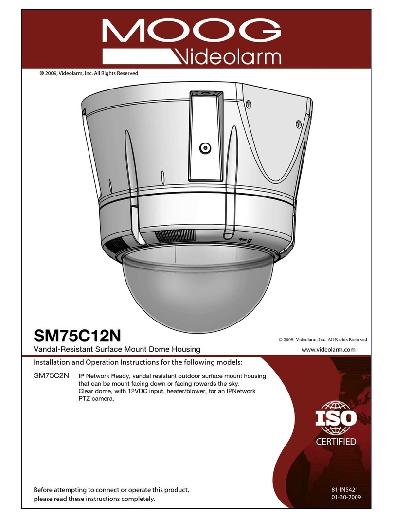 Moog Videolarm SM75C12N Installation and operation instructions