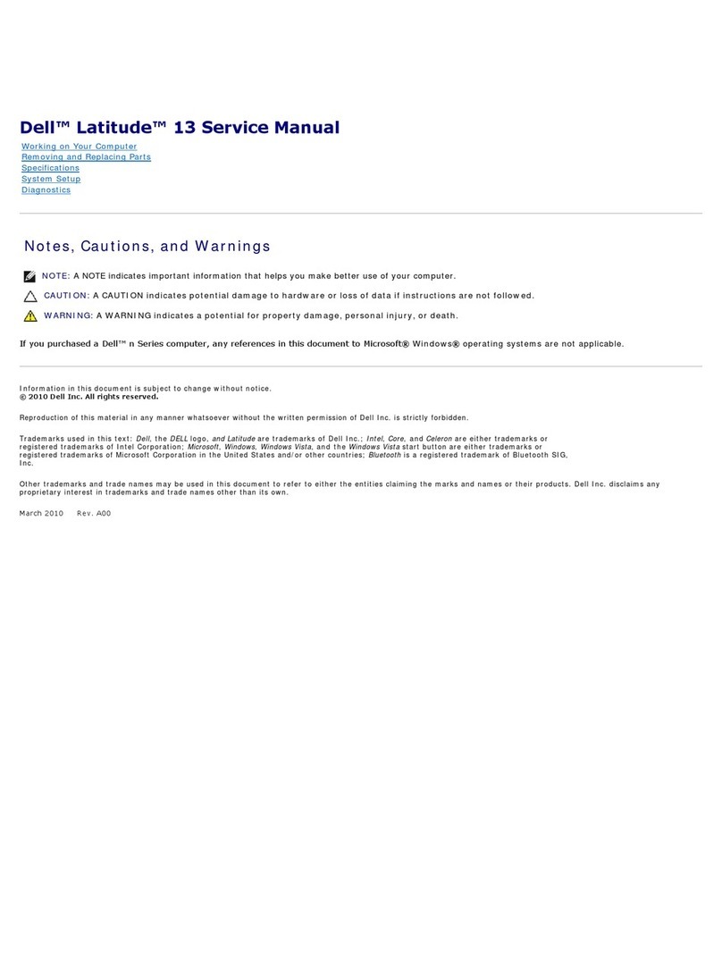 Dell Latitude 13 User manual