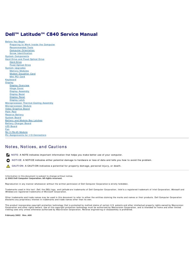 Dell Latitude C840 User manual