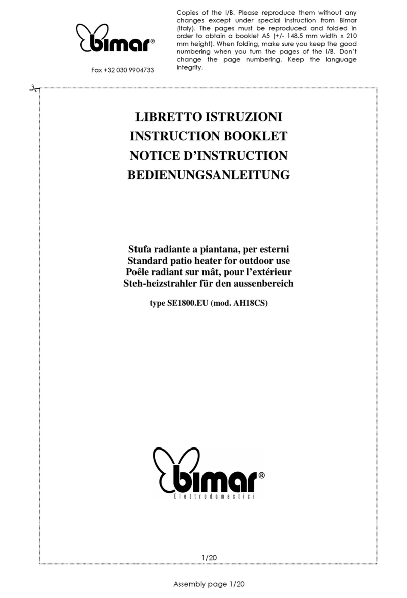 Bimar AH18CS Instruction booklet