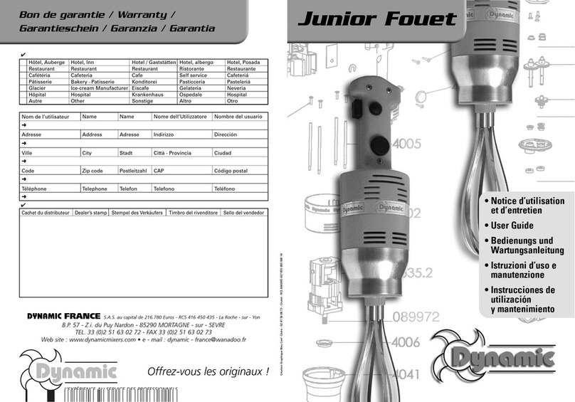 Dynamic Junior Fouet User manual