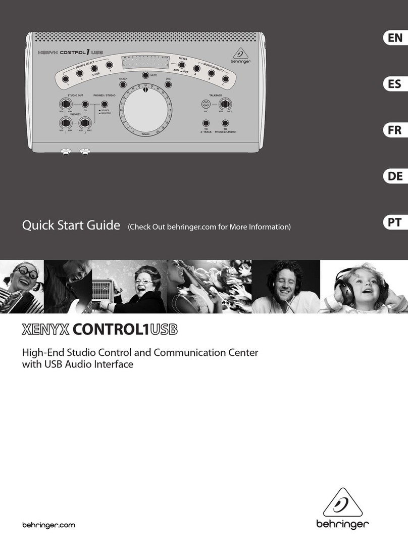 Behringer XENYX CONTROL1USB User manual