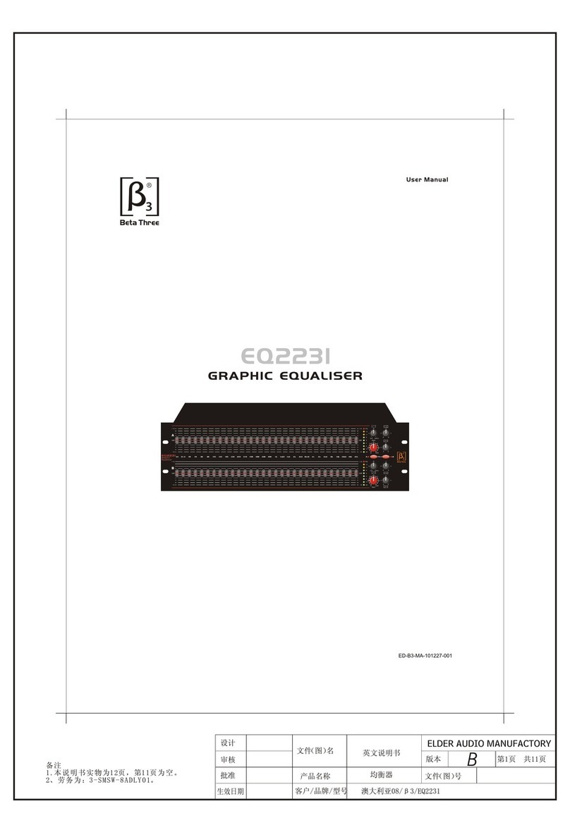 Beta Three EQ2231 user manual