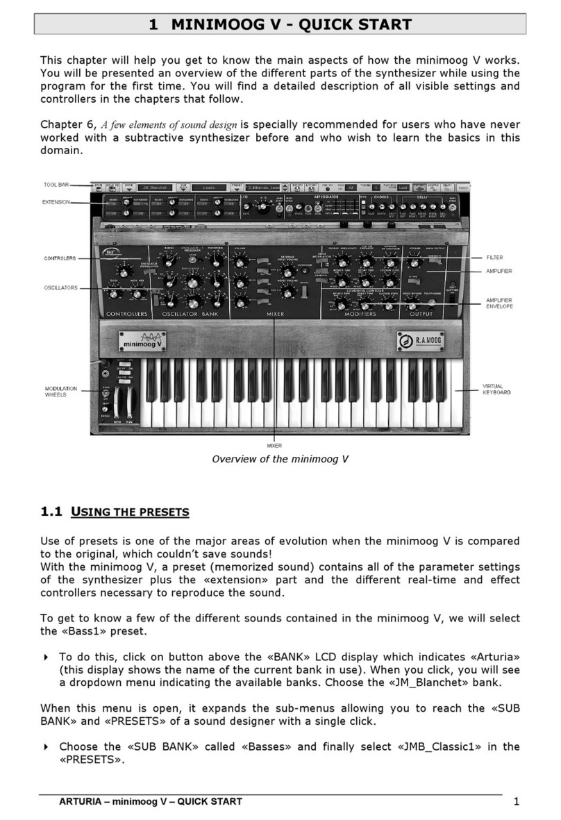 Arturia Minimoog V User manual