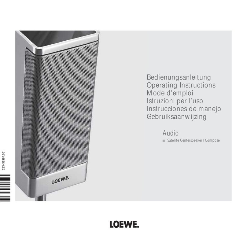 Loewe Satellite Centerspeaker I Compose User manual Loewe Satellite Centerspeaker I Compose User manual