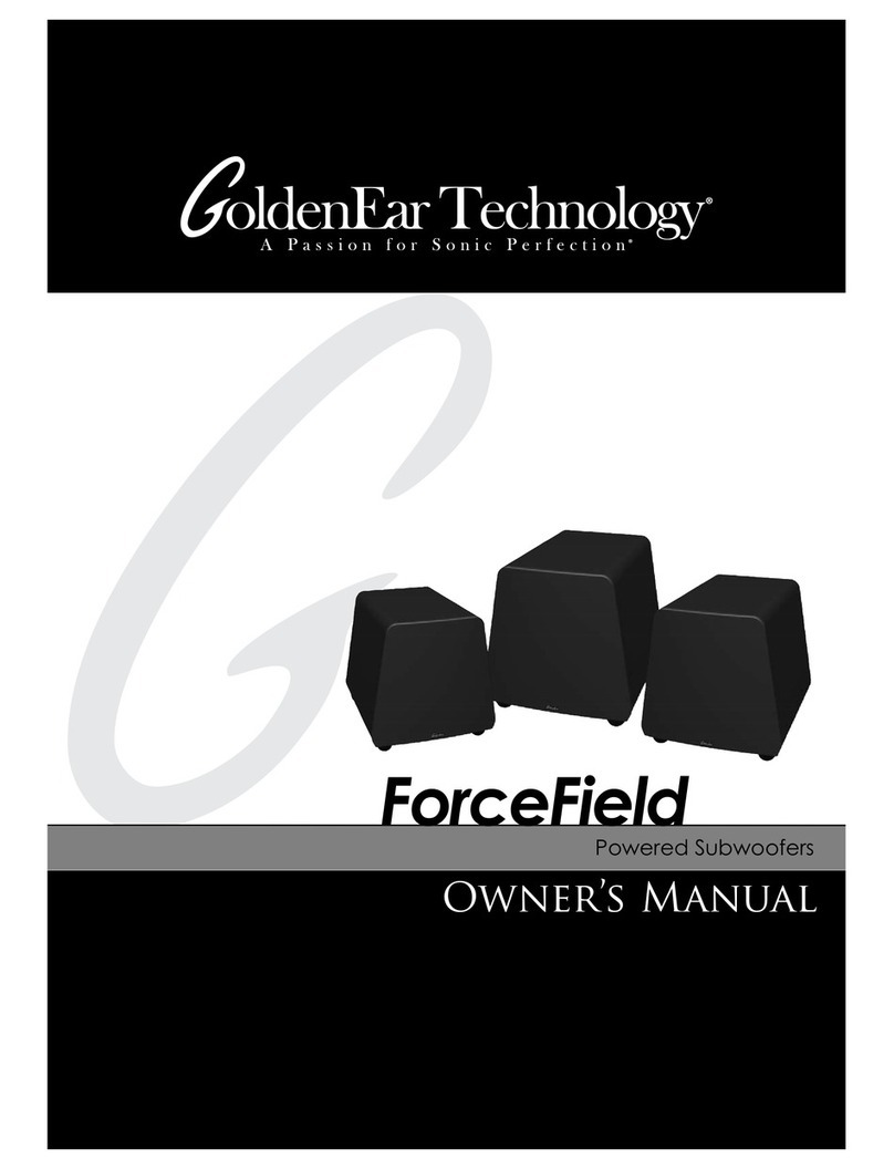 GoldenEar Technology ForceField 3 User manual