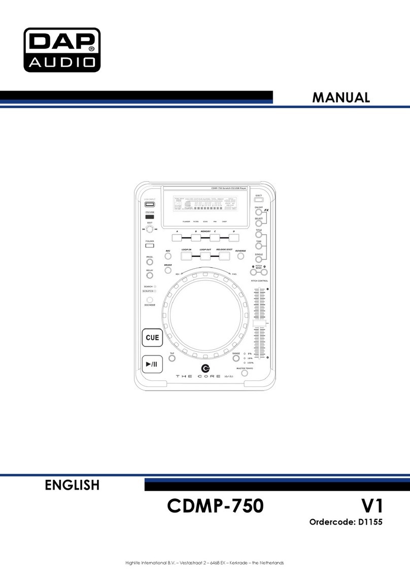 DAPAudio CORE CDMP-750 user manual