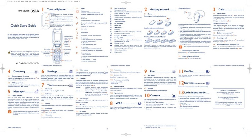 Alcatel ONETOUCH 361A User manual
