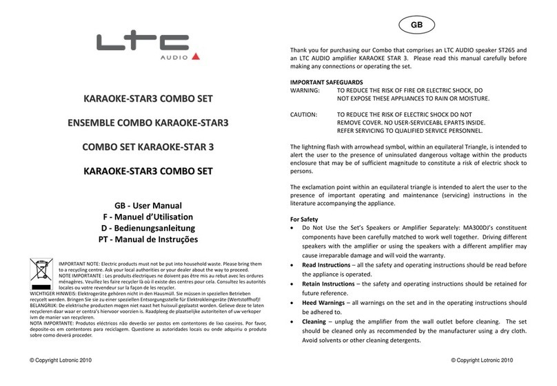 Ltc Audio KARAOKE STAR3 COMBO SET User manual