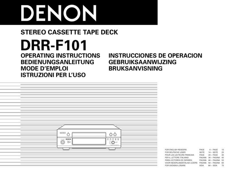 Denon DRR-F101 operating instructions