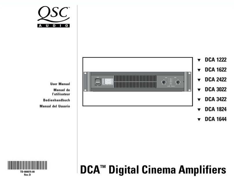 QSC DCA 1222 user manual