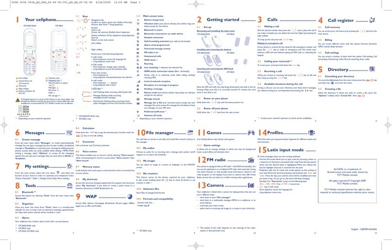 Alcatel OT-383A User manual