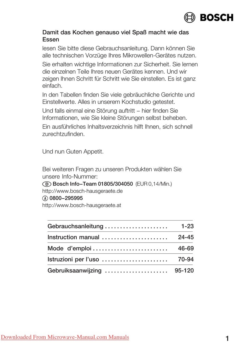 Bosch HMT 72M420 User manual