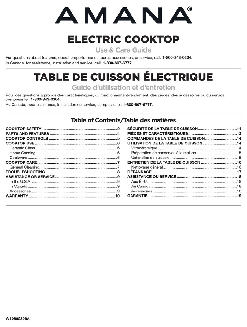 Amana AEC6540KFB Use & care guide