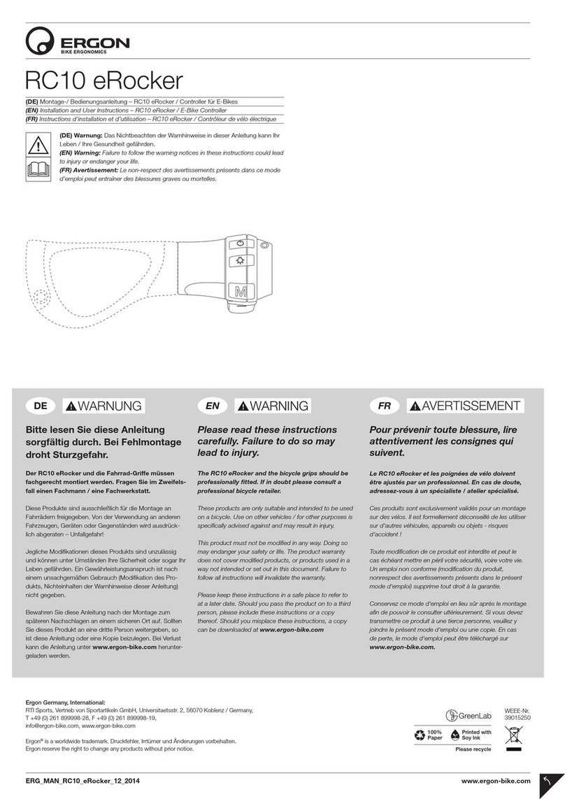 Ergon RC10 eRocker Installation and user instructions