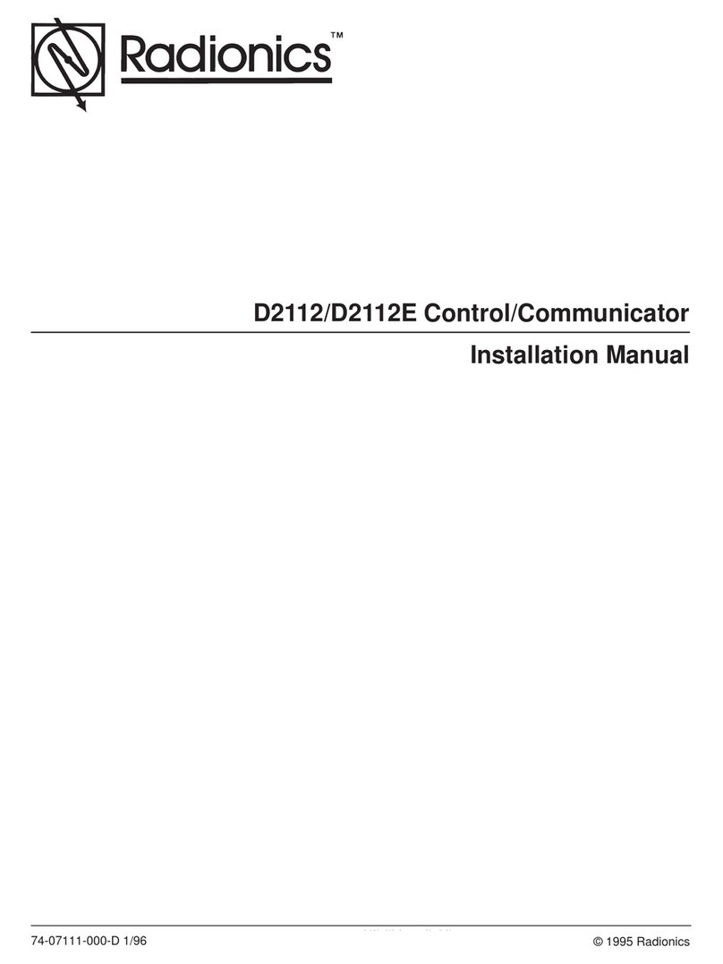 Radionics D2112 User manual
