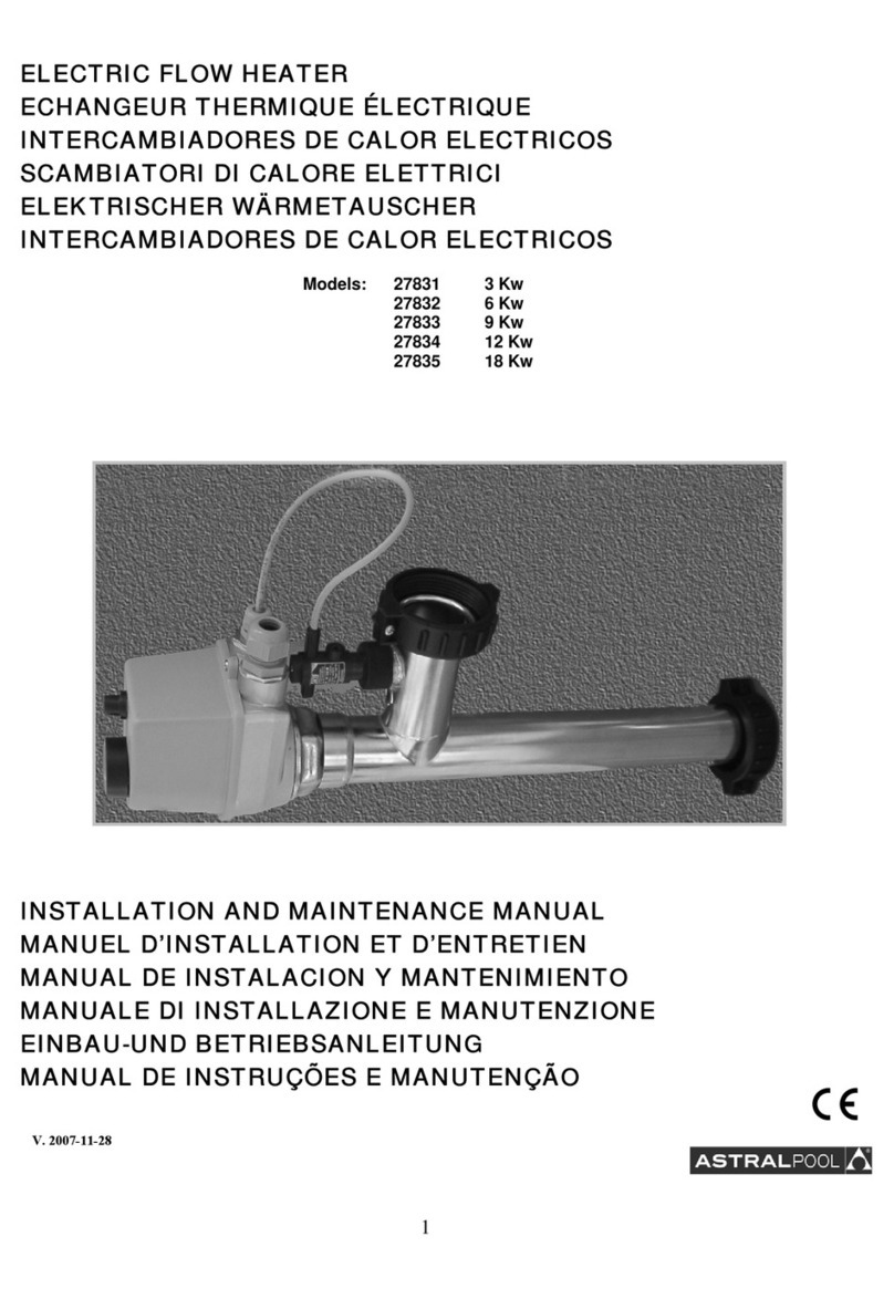 Astral Pool 27831 Installation and maintenance manual