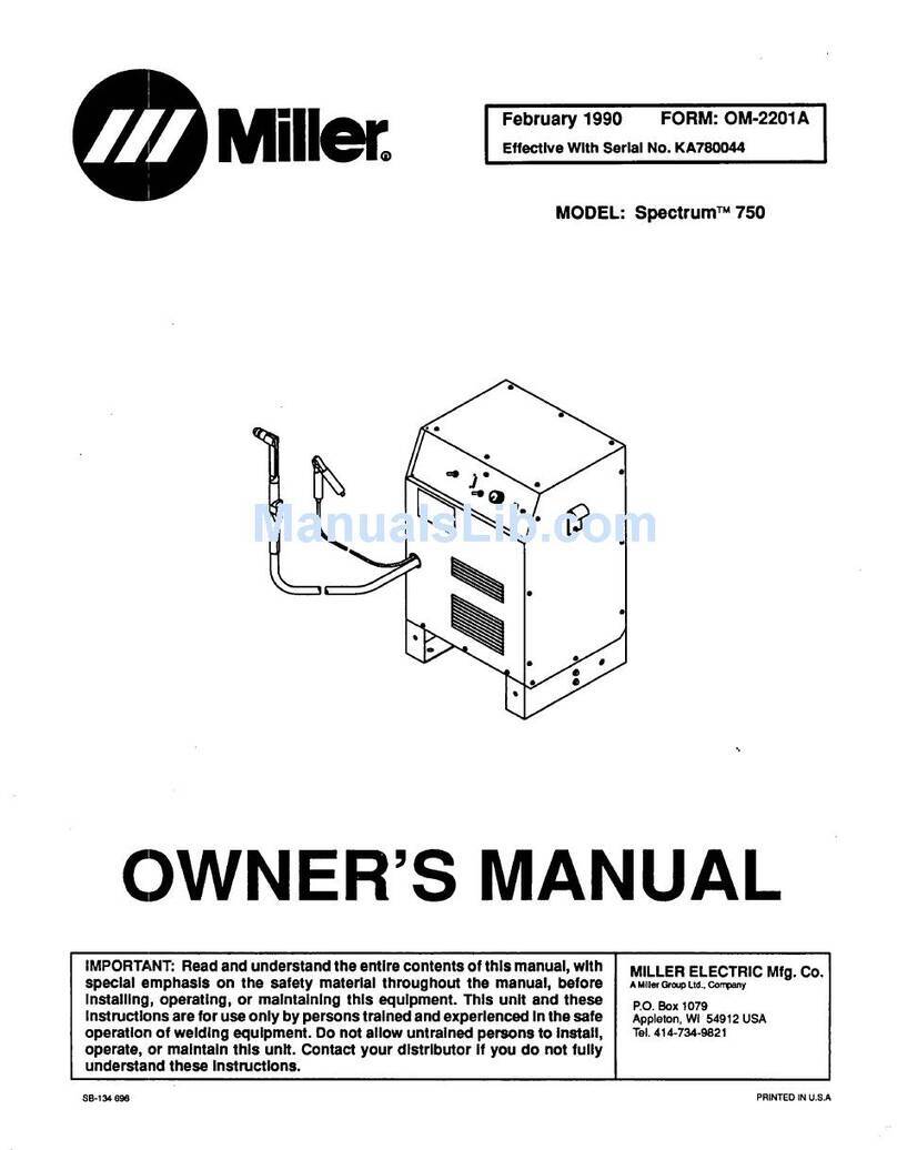 Miller SPECTRUM 750 owner's manual Miller SPECTRUM 750 owner's manual