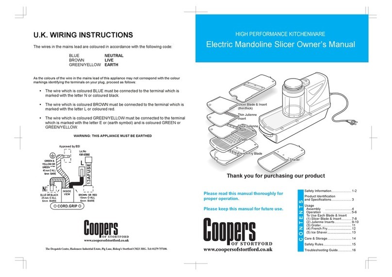 Coopers st06837i owner's manual