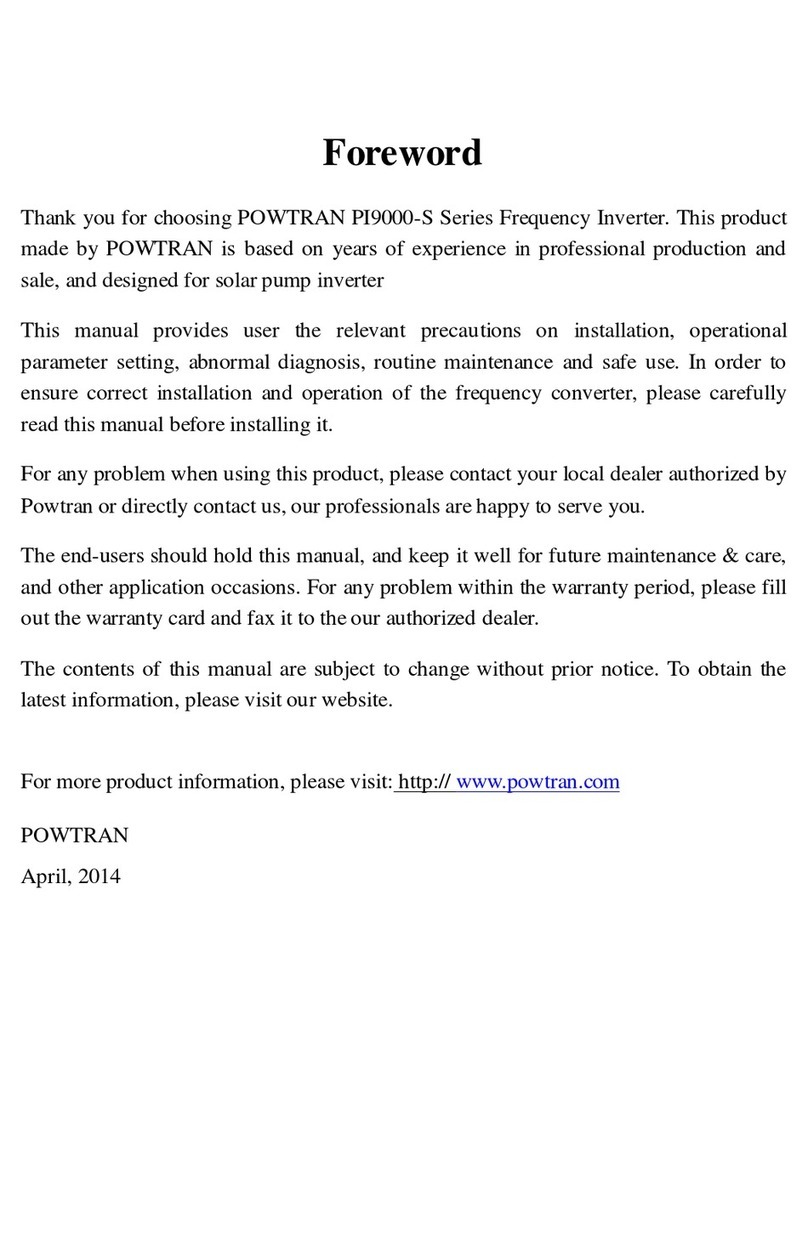 Powtran PI9000-S Series User manual