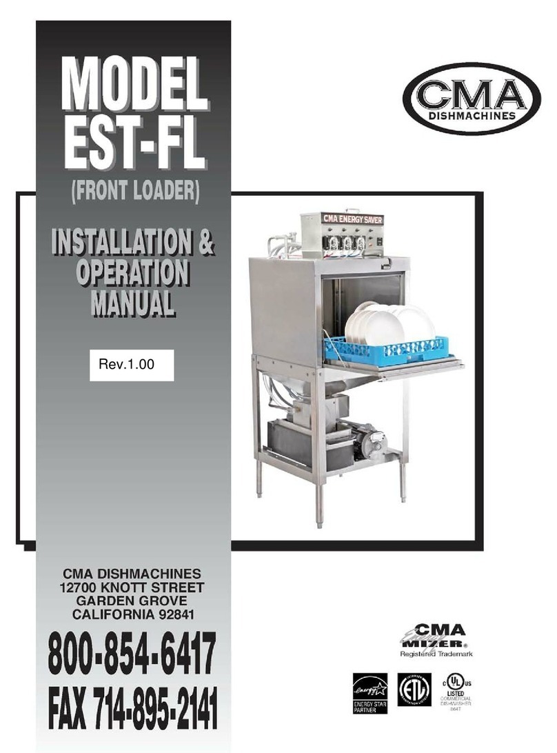 CMA Dishmachines EST-FL User manual CMA Dishmachines EST-FL User manual