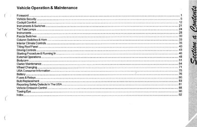Lotus Esprit User manual Lotus Esprit User manual