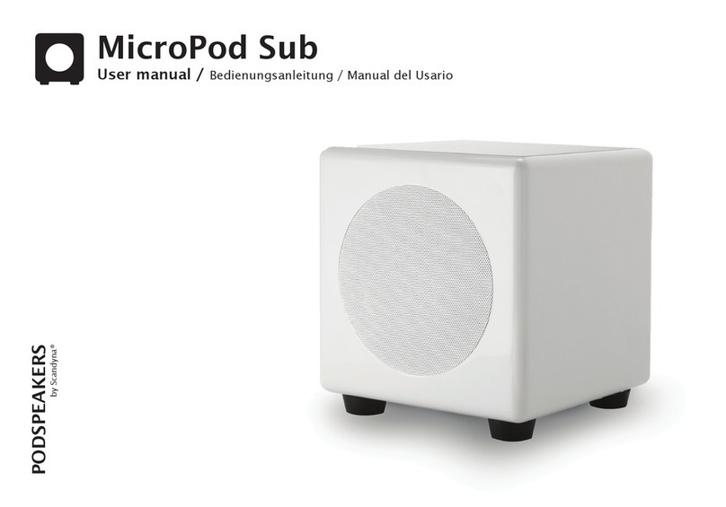 PodSpeakers MICROPOD SUB user manual
