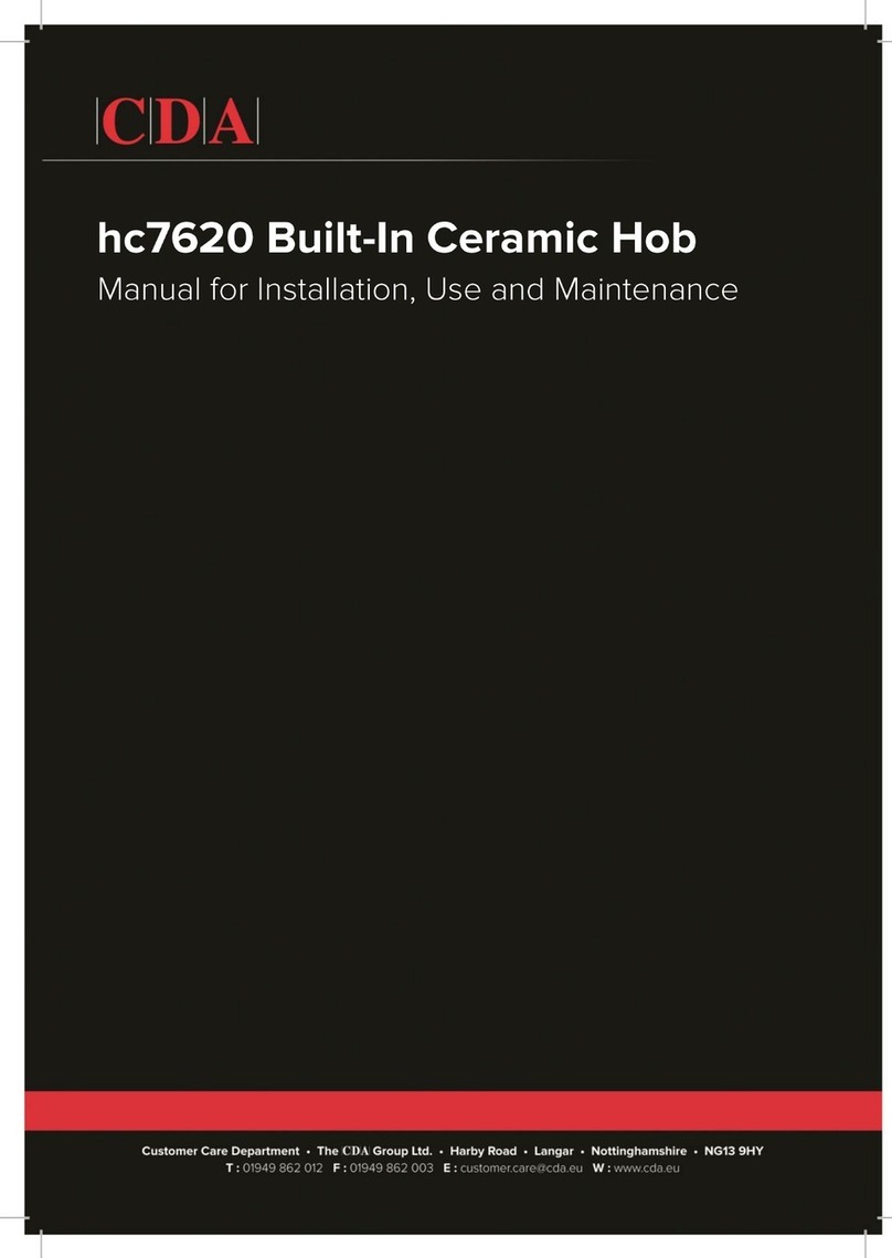 CDA hc7620 Manual for installation, use and maintenance