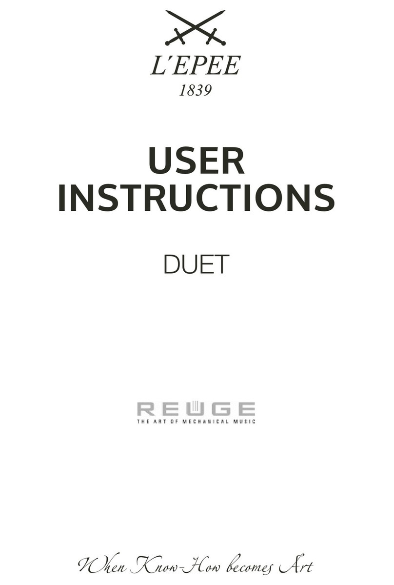 L’Epee DUET User instructions