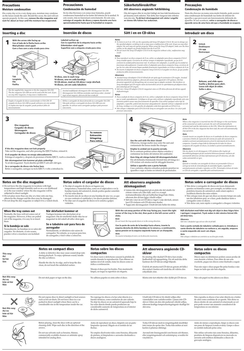 Sony CDX-715 - Compact Disc Changer System User manual