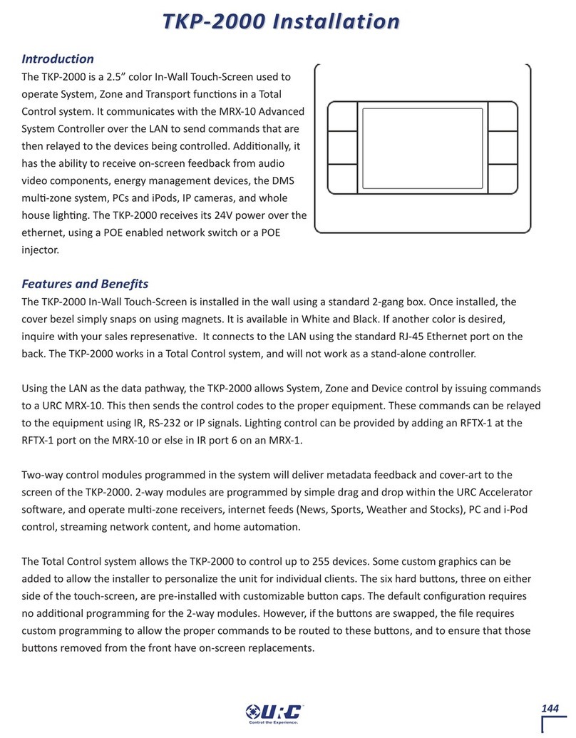 URC TKP-2000 User manual