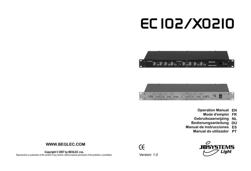 JB Systems EC102/XO210 Operation manual