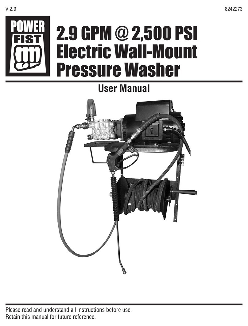 Power Fist 2.9 GPM @ 2,500 PSI User manual Power Fist 2.9 GPM @ 2,500 PSI User manual