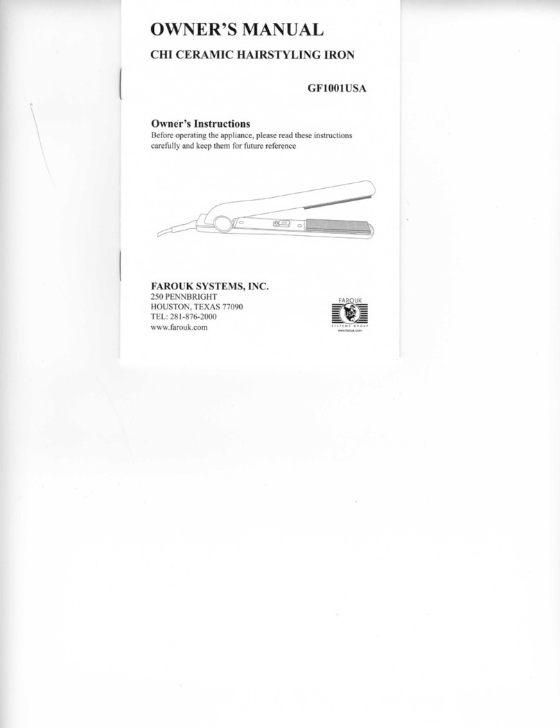 Farouk GF1001USA Owners instrucitons
