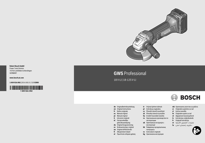 Bosch GWS 18 V-LI User manual