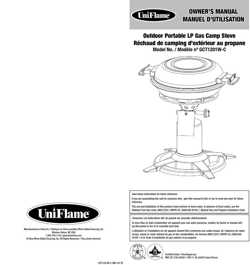 Uniflame GCT1201W-C User manual
