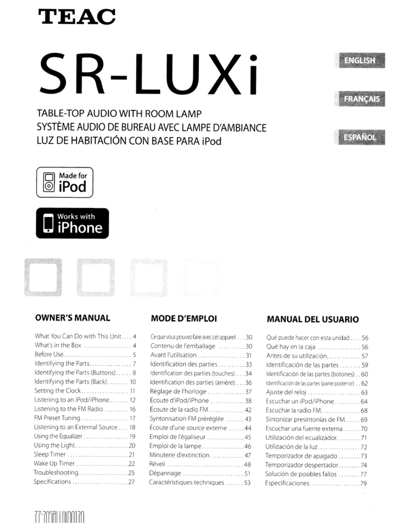 Teac SR-LUXi owner's manual