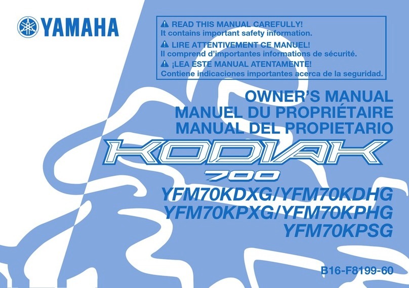Yamaha KODIAK 700 YFM70KDXG User manual