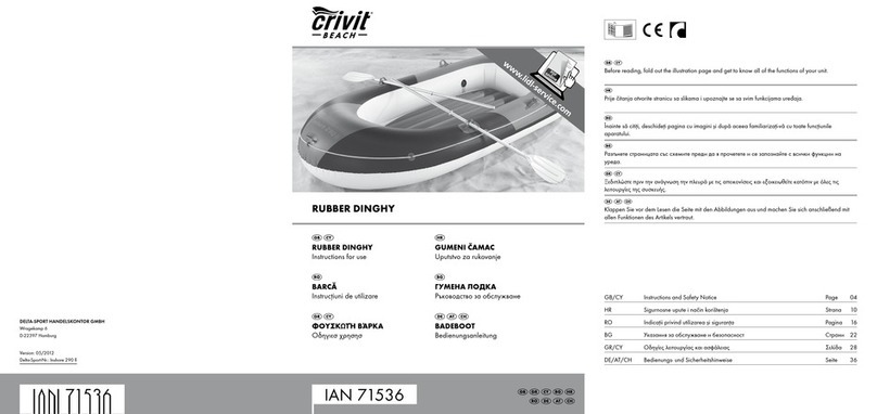 Crivit Rubber Dinghy Instructions for use