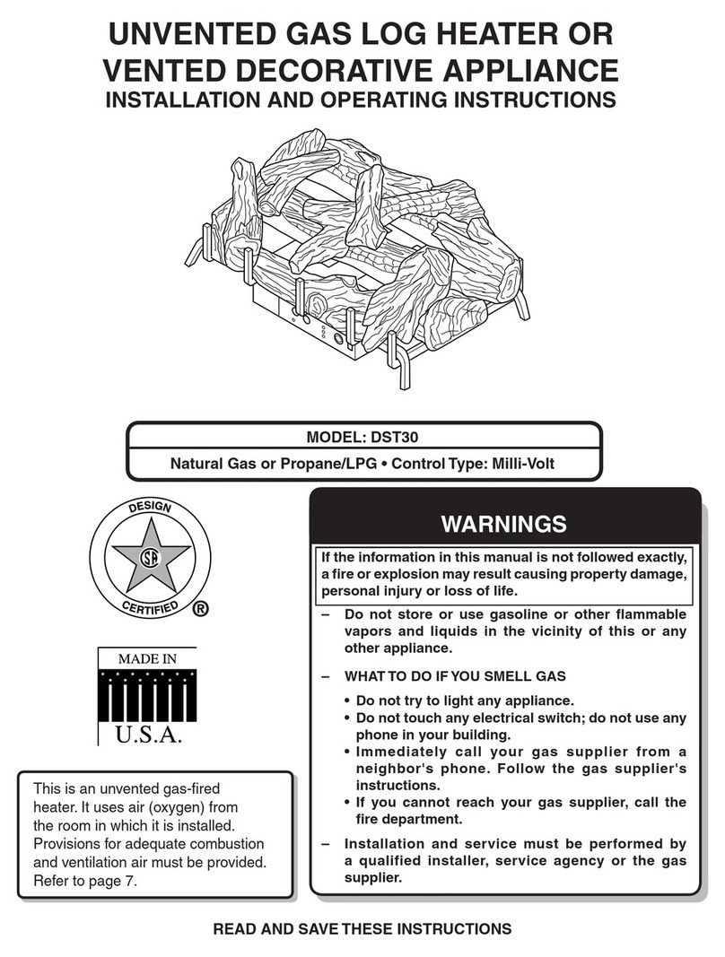 Monessen Hearth DST30 User manual
