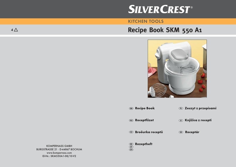 Silvercrest SKM 550 A1 Recipe book