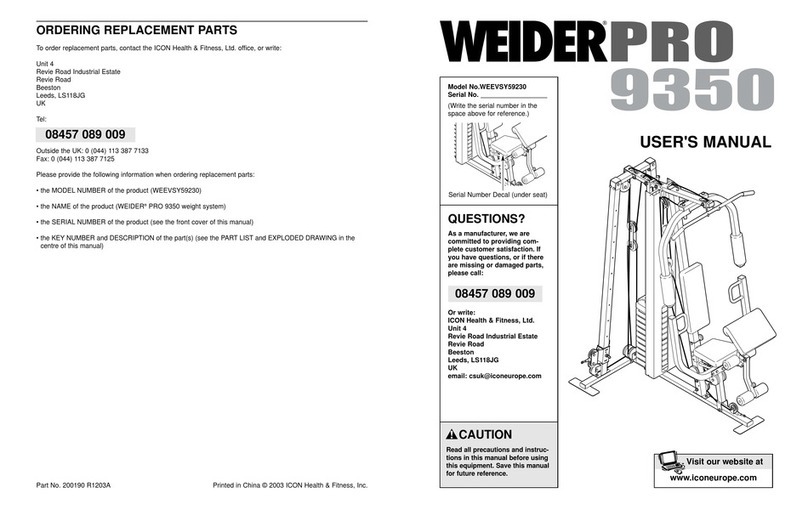 WeiderPro WEEVSY59230 user manual