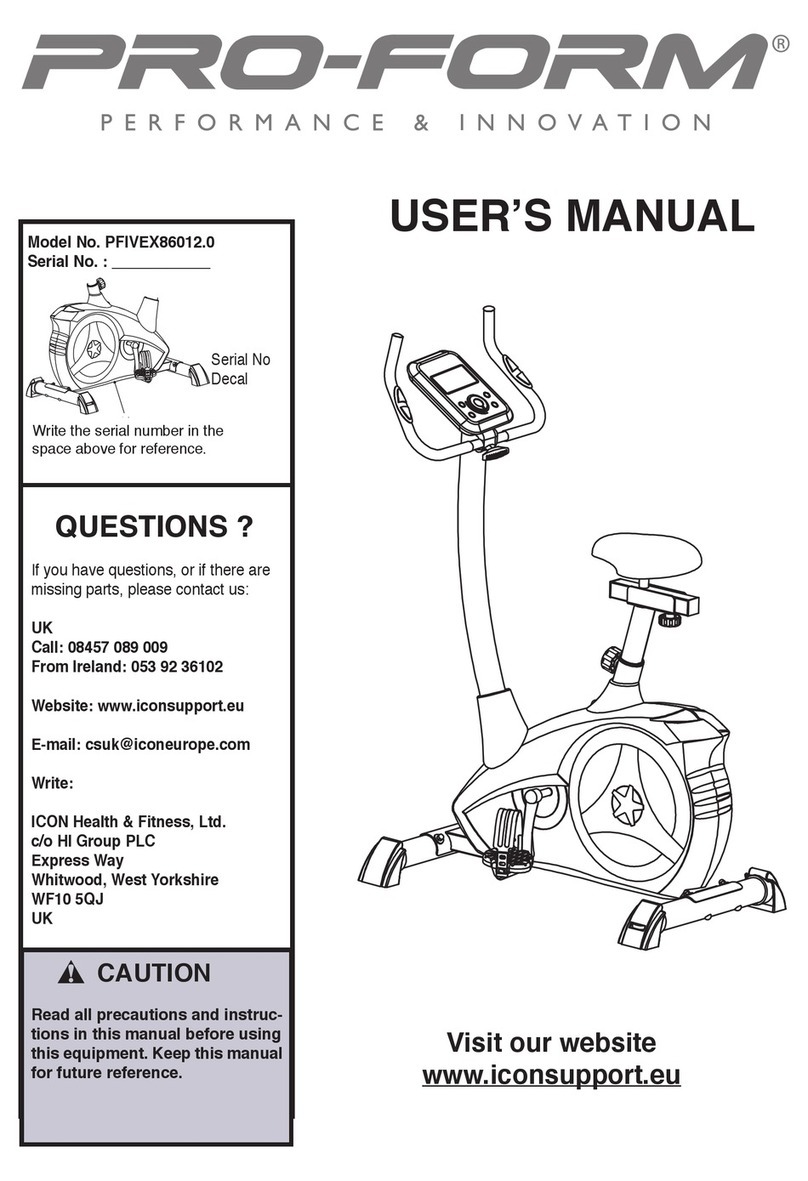 Pro-Form PFIVEX86012.0 user manual Pro-Form PFIVEX86012.0 user manual