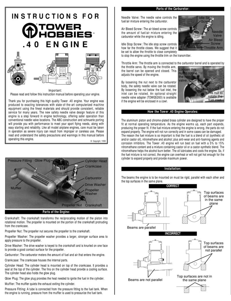 Tower Hobbies .40 ENGINE Instructions for