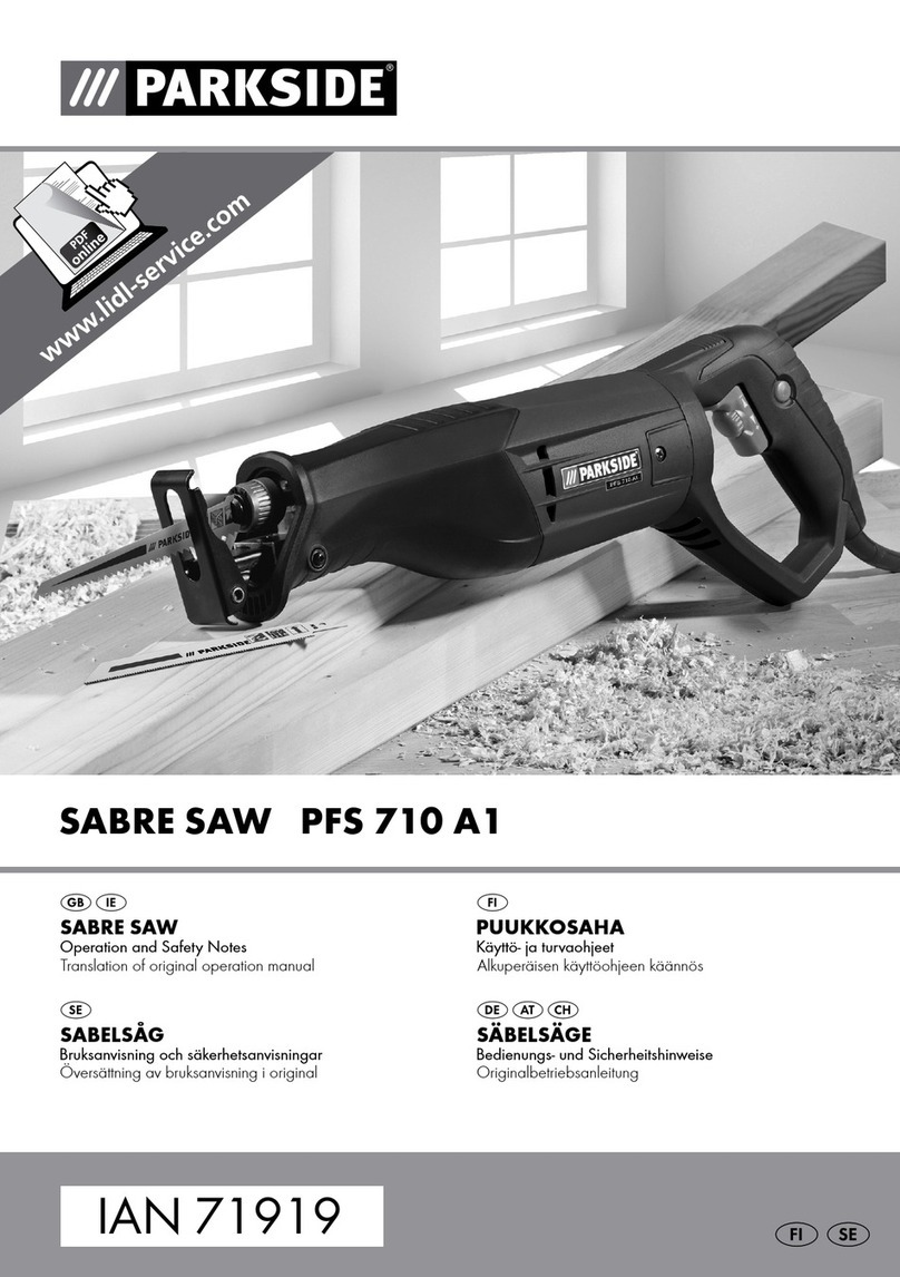 Parkside SABRE SAW PFS 710 A1 User manual