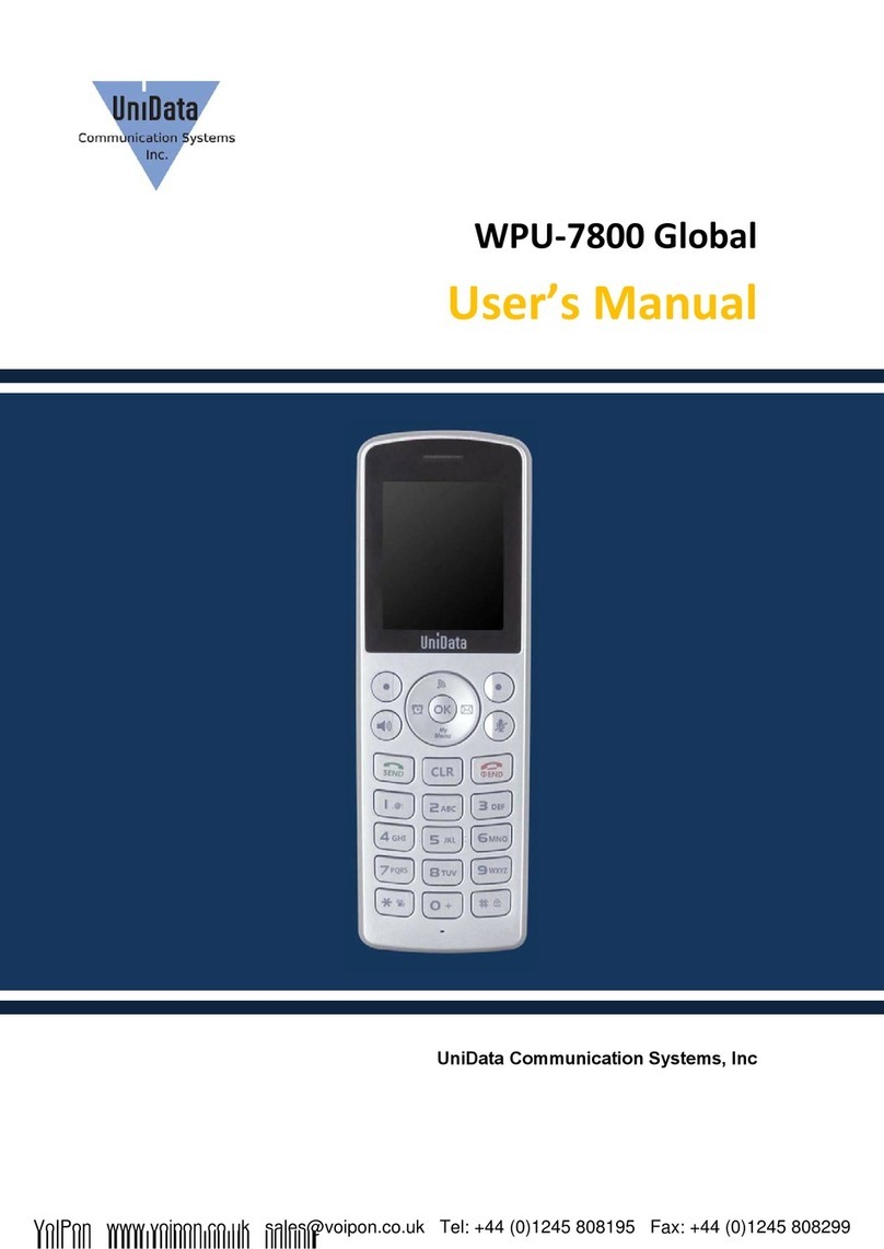 UniData Communication Systems WPU-7800 user manual
