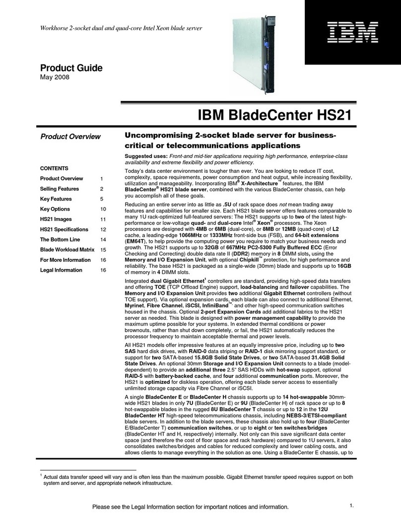 IBM HS21 - BladeCenter - 8853 Product guide
