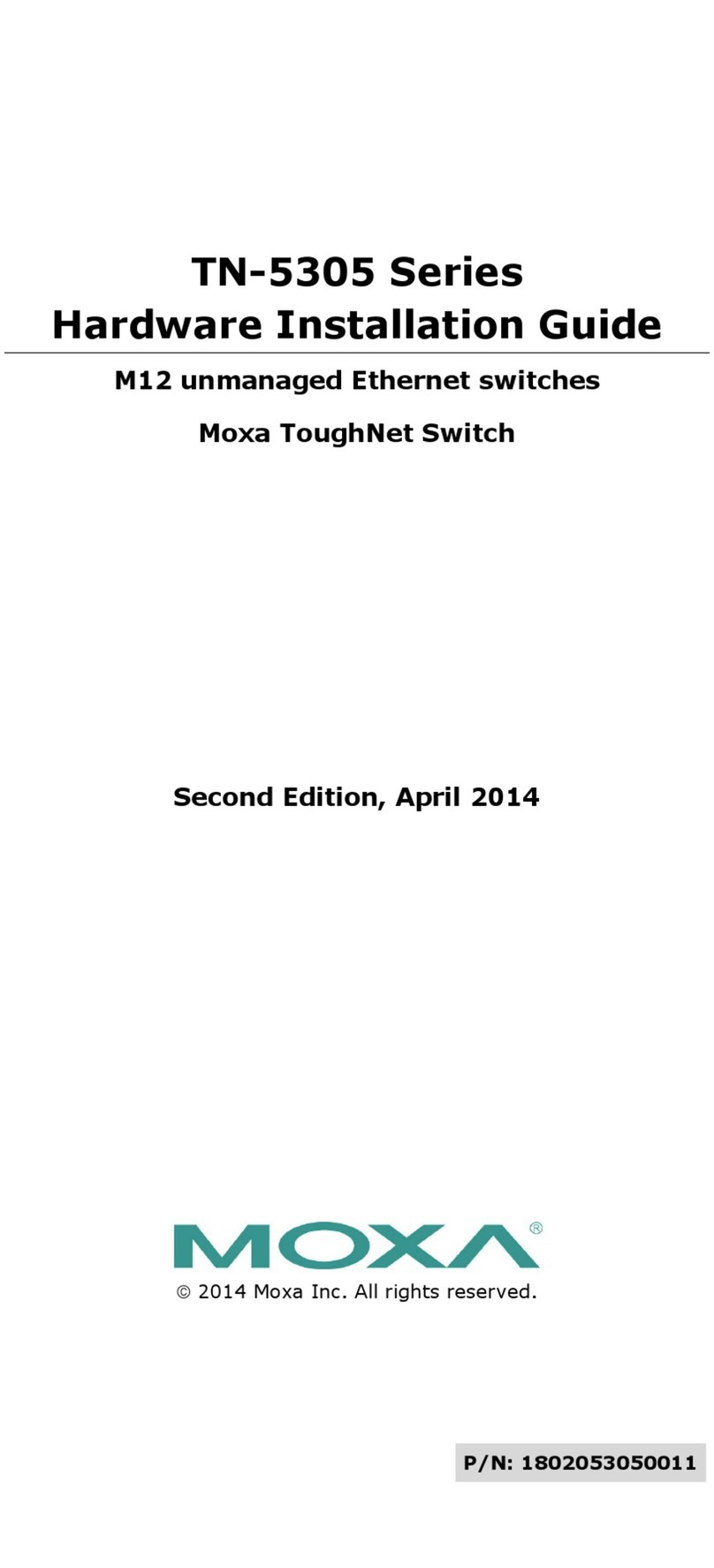 Moxa Technologies TN-5305 Series Manual