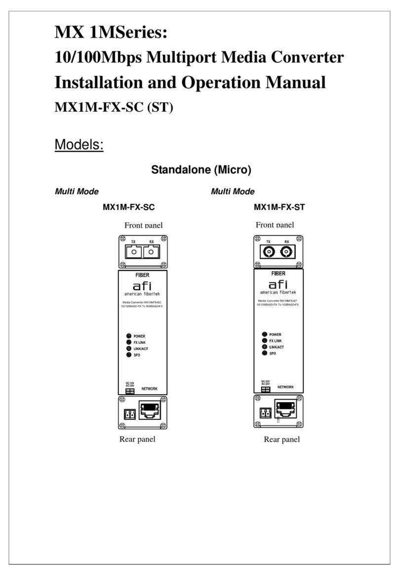 AFi MX1M-FX-SC MX 1MSeries Installation and operation manual AFi MX1M-FX-SC MX 1MSeries Installation and operation manual