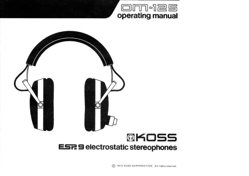Koss ESP-9 User manual
